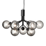 Apiales Chandelier - Satin Black / Optic Smoked