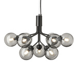 Apiales Chandelier - Satin Black / Smoked Black
