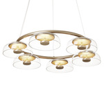 Blossi Chandelier - Nordic Gold / Clear