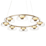 Blossi Chandelier - Nordic Gold / Clear
