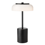 Blossi Mini Portable Table Lamp - Black / Opal