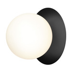 Liila Wall / Ceiling Light - Black / Opal