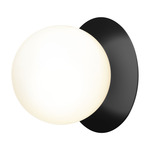 Liila Wall / Ceiling Light - Black / Opal