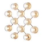 Liila Multi Light Wall Sconce - Nordic Gold / Optic Clear