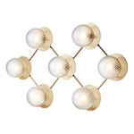 Liila Multi Light Wall Sconce - Nordic Gold / Optic Clear