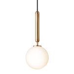 Miira Pendant - Brass / Opal