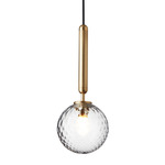 Miira Pendant - Brass / Optic Clear