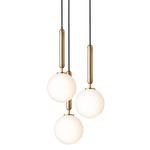 Miira Multi Light Pendant - Brass / Opal