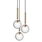 Miira Multi Light Pendant - Brass / Optic Clear
