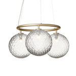 Miira Chandelier - Brass / Optic Clear