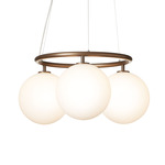 Miira Chandelier - Dark Bronze / Opal