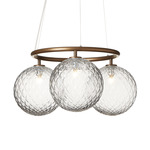 Miira Chandelier - Dark Bronze / Optic Clear