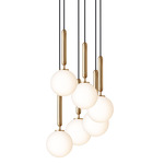 Miira Multi Light Pendant - Brass / Opal