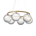 Miira Chandelier - Brass / Optic Clear