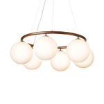 Miira Chandelier - Dark Bronze / Opal