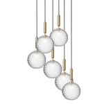 Miira Multi Light Pendant - Brass / Optic Clear