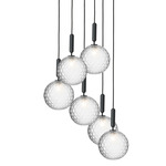 Miira Multi Light Pendant - Rock Grey / Optic Clear