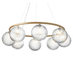 Miira Chandelier - Brass / Optic Clear