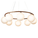 Miira Chandelier - Dark Bronze / Opal