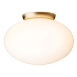 Rizzatto Ceiling Light - Satin Brass / Opal