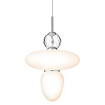 Rizzatto Pendant - Satin Silver / Opal