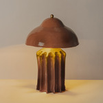 Arbor Squat Table Lamp - Rust Ceramic