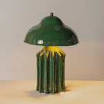 Arbor Squat Table Lamp - Forest Green Ceramic