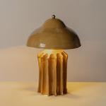 Arbor Squat Table Lamp - Lichen Yellow Ceramic