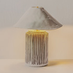 Silo Wide Table Lamp - Gloss White Ceramic