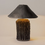 Silo Wide Table Lamp - Charcoal Ceramic