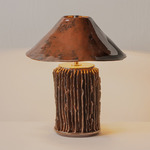 Silo Wide Table Lamp - Rust Ceramic
