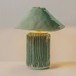 Silo Wide Table Lamp - Sea Green Ceramic