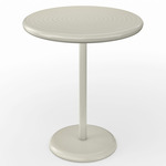 Groove Round Outdoor Table - Putty