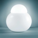 Daruma Table Lamp - White Glass