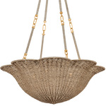 Ardonia Chandelier - Vintage Gold Leaf / Abaca