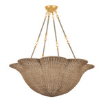 Ardonia Chandelier - Vintage Gold Leaf / Abaca