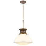 Bruceville Pendant - Historic Bronze / Opal Glossy