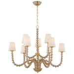 Calumet Chandelier - Aged Brass / Off White