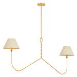 Dekalb Linear Pendant - Vintage Gold Leaf / Saguran