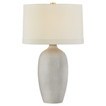 Elk River Table Lamp - Grey / White Linen