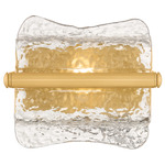Fosterdale Wall Sconce - Aged Brass / Piastra Glass