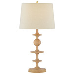 Jefferson Heights Table Lamp - Light Wood / Wheat Linen