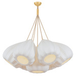 Livonia Chandelier - Vintage Gold Leaf / Off White