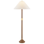 Merrimack Floor Lamp - Walnut / White Linen