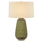 Piermont Table Lamp - Dark Green / Wheat Linen