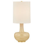 Plum Point Table Lamp - Biscotti / White Linen