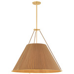 Sunside Pendant - Aged Brass / Brown Leather