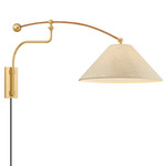 Sylva Wall Sconce - Aged Brass / Natural