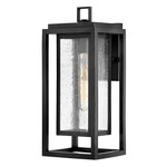 Republic 12V Outdoor Wall Sconce - Floor Model - Black / Clear Seedy