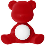 Teddy Girl Velvet Finish Portable Lamp - Floor Model - Red